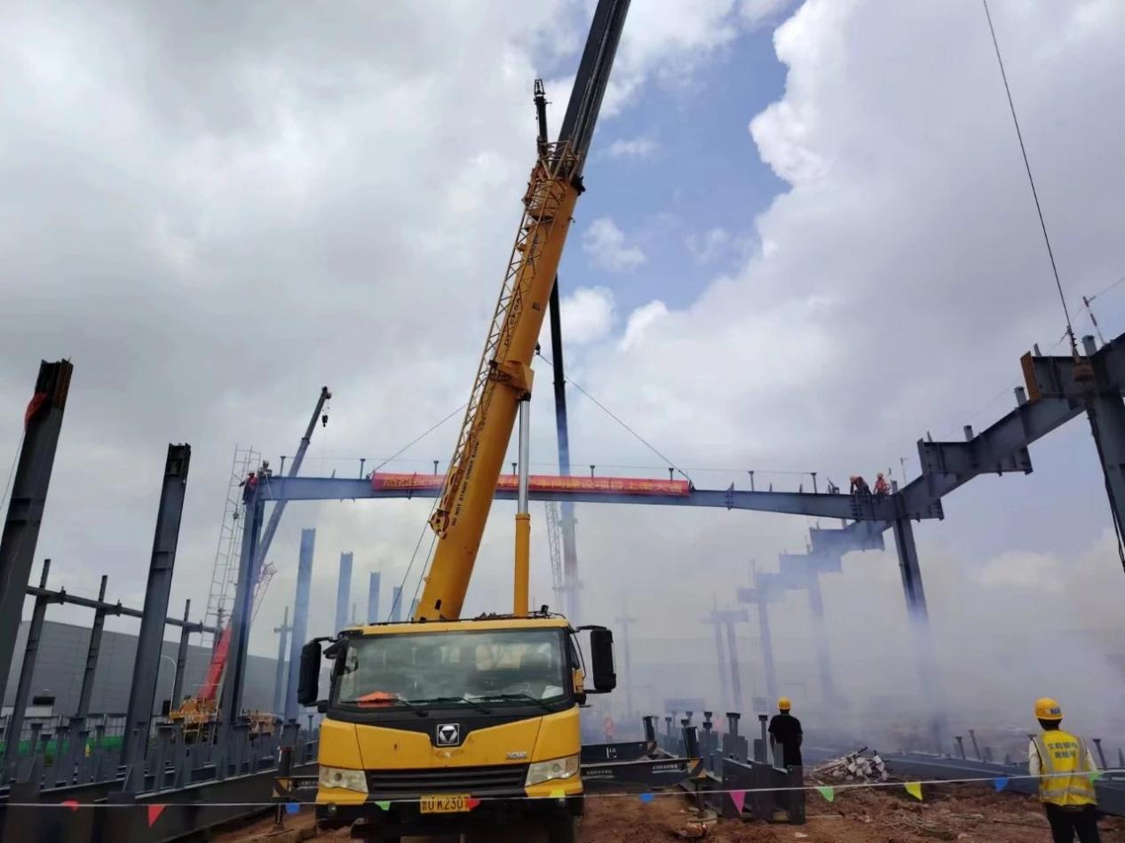 Chery KD Parts Promign Workshop Project on the Beam ، حقق EIHE إدراك Chery Automobile Qingdao Base Construction Project في عرض 